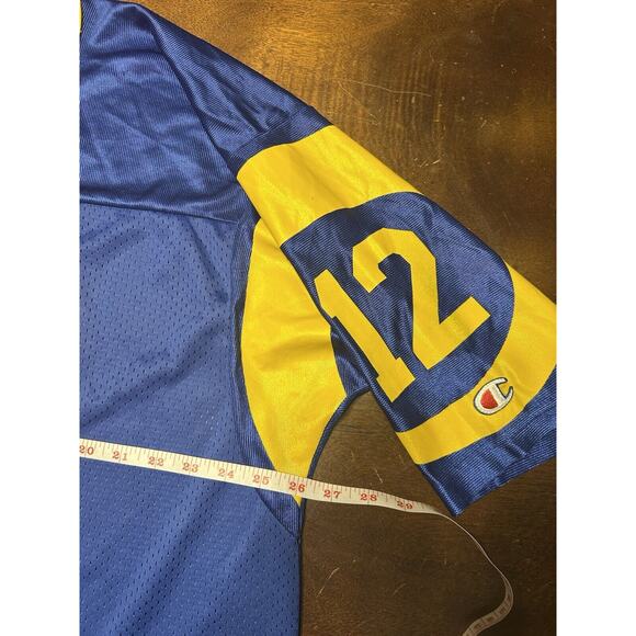 VTG 1997 St. Louis Rams Tony Banks #12 Alternative Champion NFL Jersey Size 52 - Picture 7 of 11